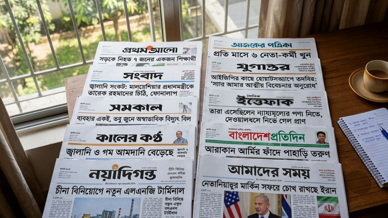 আজকের জাতীয় দৈনিকগুলোর শিরোনাম