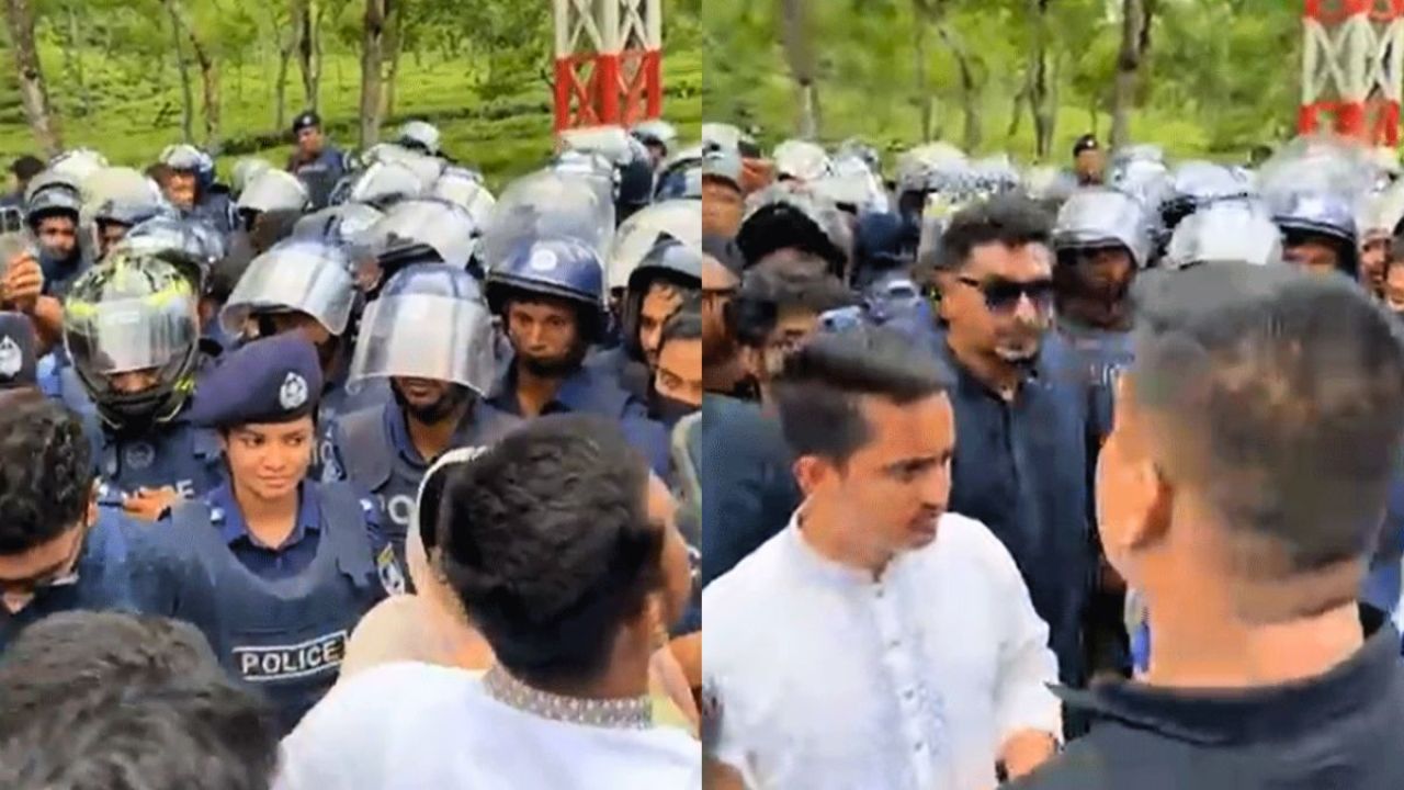 শ্রীমঙ্গলে এনসিপি নেতাদের গাড়িবহর আটকে দিল পুলিশ