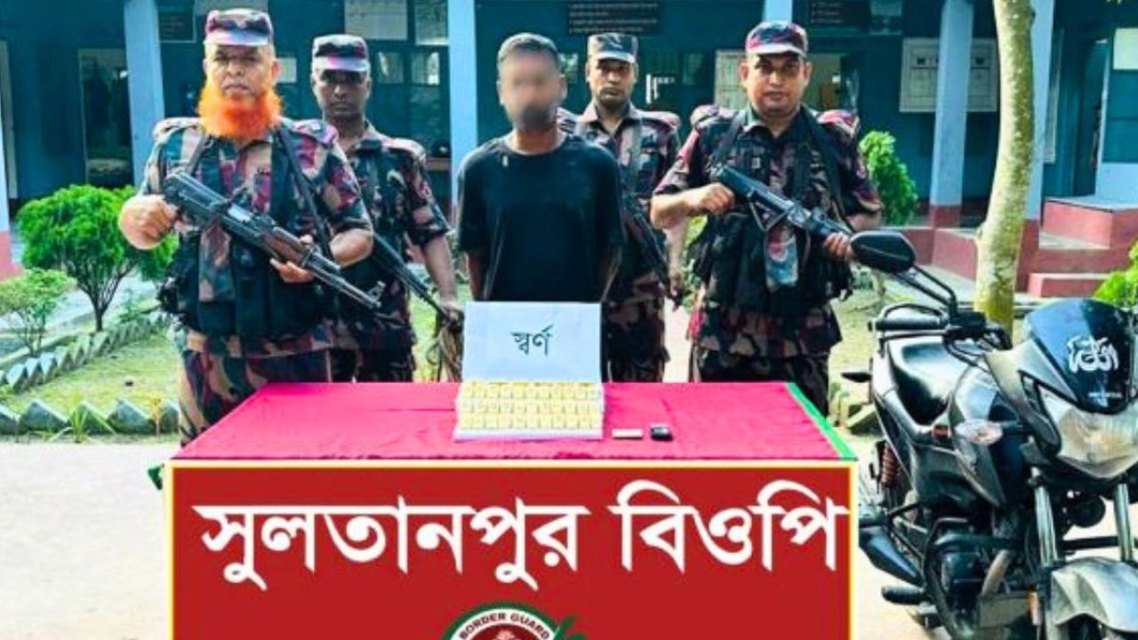 দর্শনা সীমান্তে ১৩ কোটি টাকার স্বর্ণ জব্দ, আটক ১