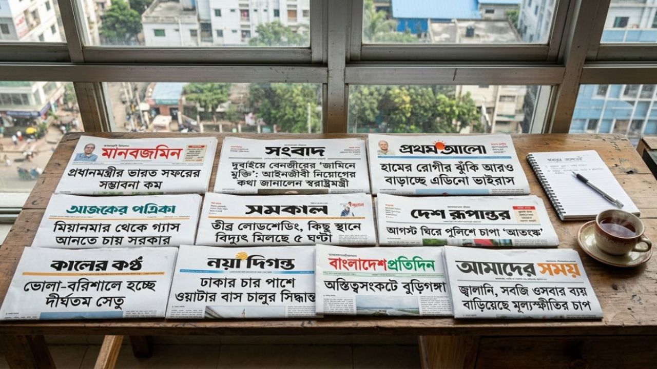 আজকের জাতীয় দৈনিকগুলোর শিরোনাম