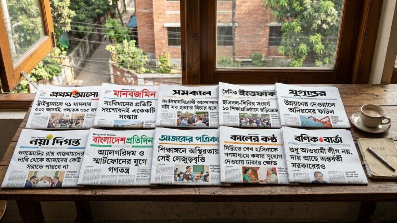 আজকের জাতীয় দৈনিকগুলোর শিরোনাম