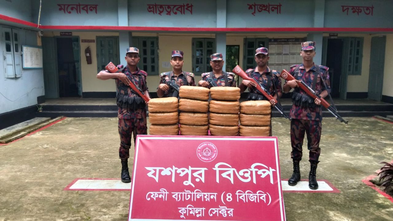 ছাগলনাইয়া সীমান্তে ভারতীয় গাঁজা জব্দ 