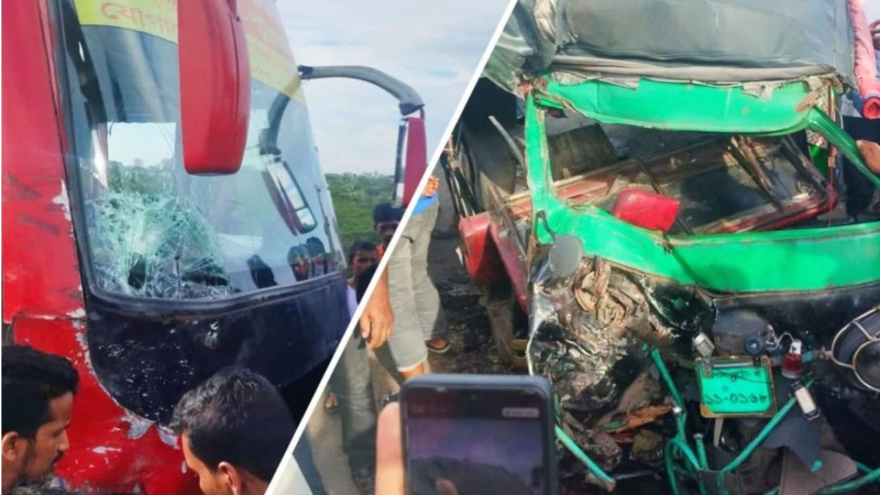 বিআরটিসি বাস ও মাহিন্দ্রার মুখোমুখি সংঘর্ষে নিহত ১, আহত ৫
