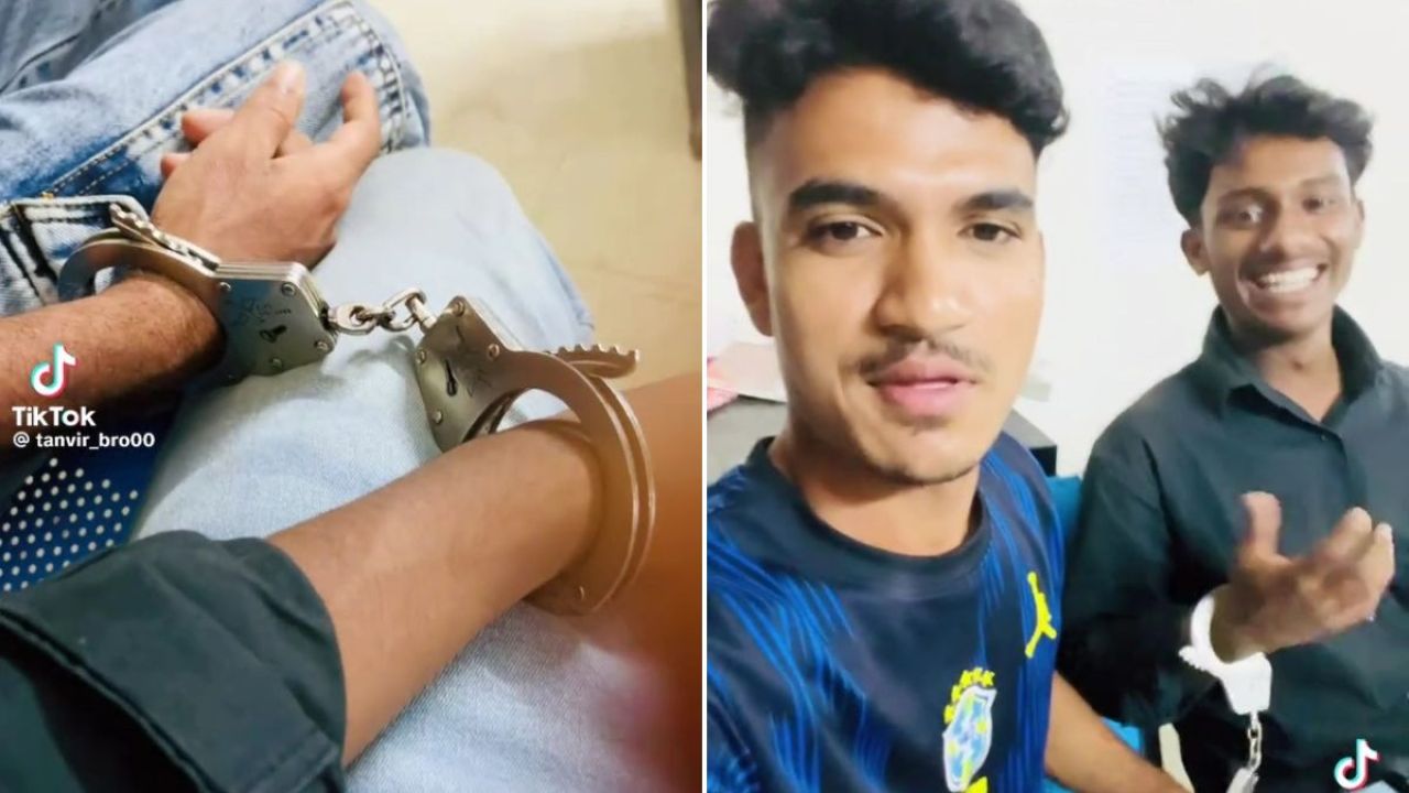  থানায় হাতকড়া পরা আসামির টিকটক, ভিডিও ভাইরাল