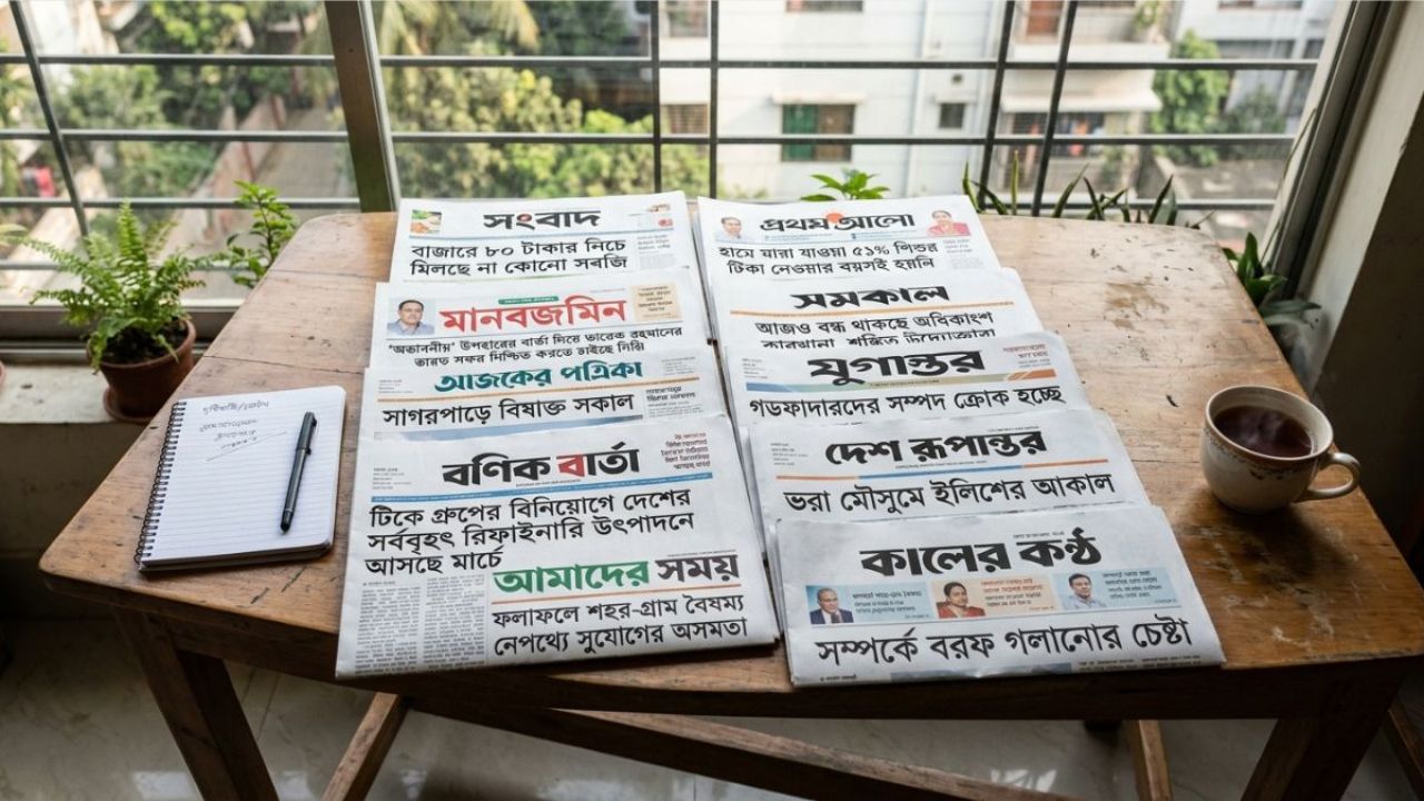 আজকের জাতীয় দৈনিকগুলোর শিরোনাম