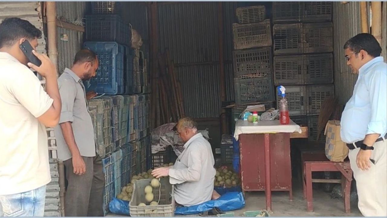 চুয়াডাঙ্গায় রাসায়নিকে কদবেল পাকানোয় ব্যবসায়ীর জরিমানা