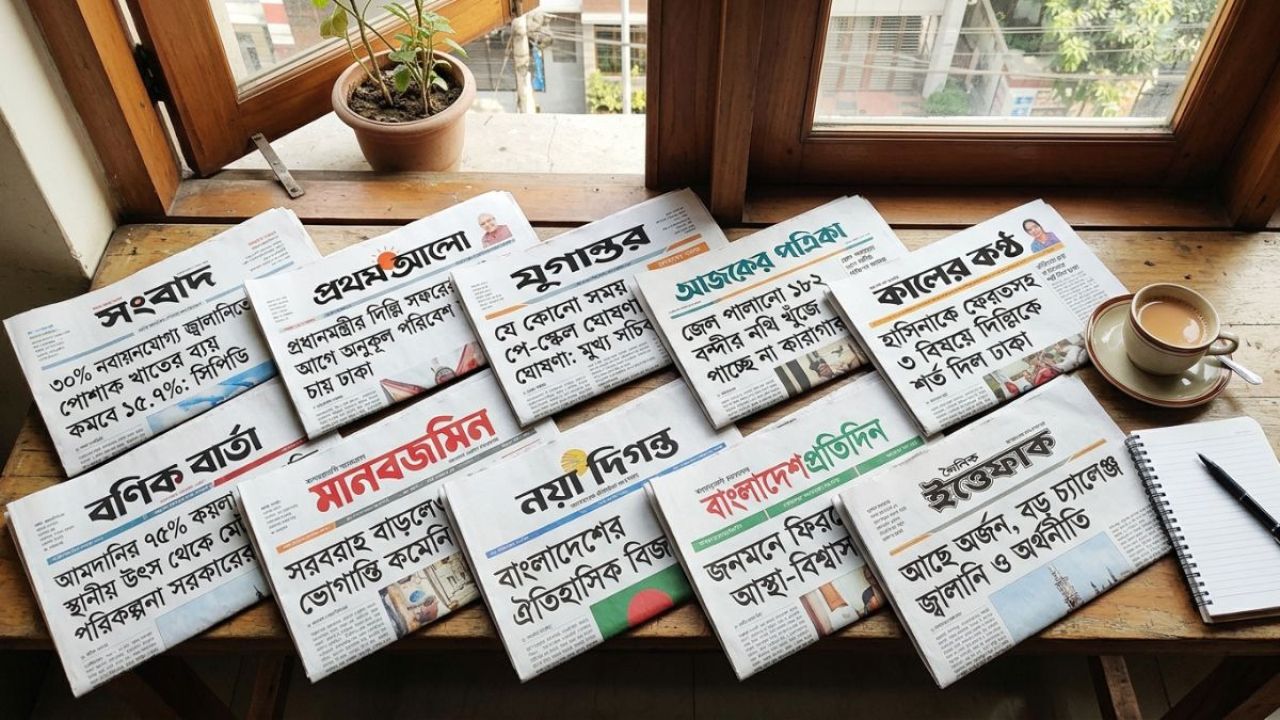 আজকের জাতীয় দৈনিকগুলোর শিরোনাম