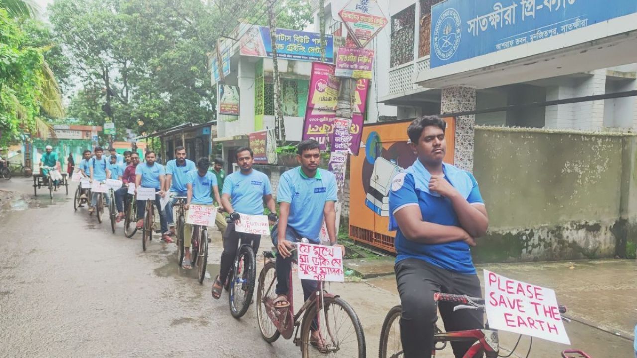 রাজপথে সাইকেল র‍্যালি, লক্ষ্য সবুজ পৃথিবী
