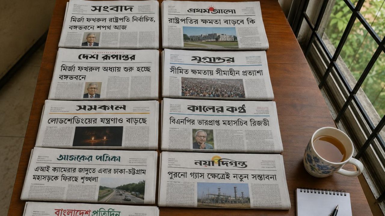 আজকের জাতীয় দৈনিকগুলোর শিরোনাম