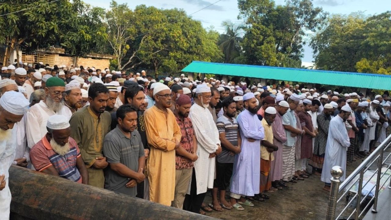 যে ঘরে ওঠার কথা ছিল, তার সামনেই সাজুর কবর