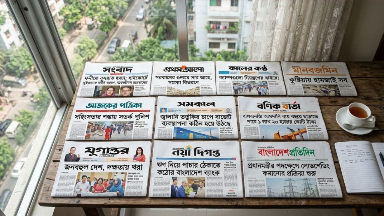 আজকের জাতীয় দৈনিকগুলোর শিরোনাম