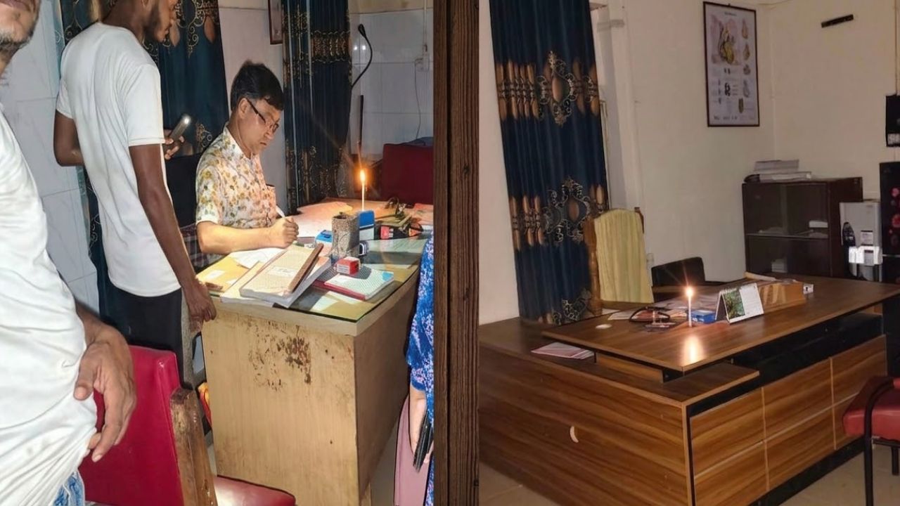শ্রীমঙ্গল হাসপাতালে অন্ধকারে চিকিৎসা: ভরসা মোমবাতির আলো