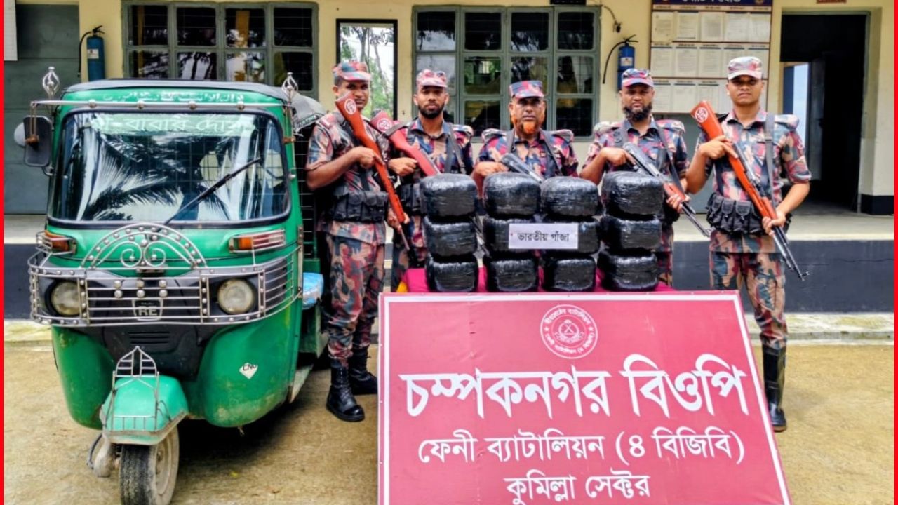 ফেনী সীমান্তে ৩৬ কেজি গাঁজা ও সিএনজি জব্দ