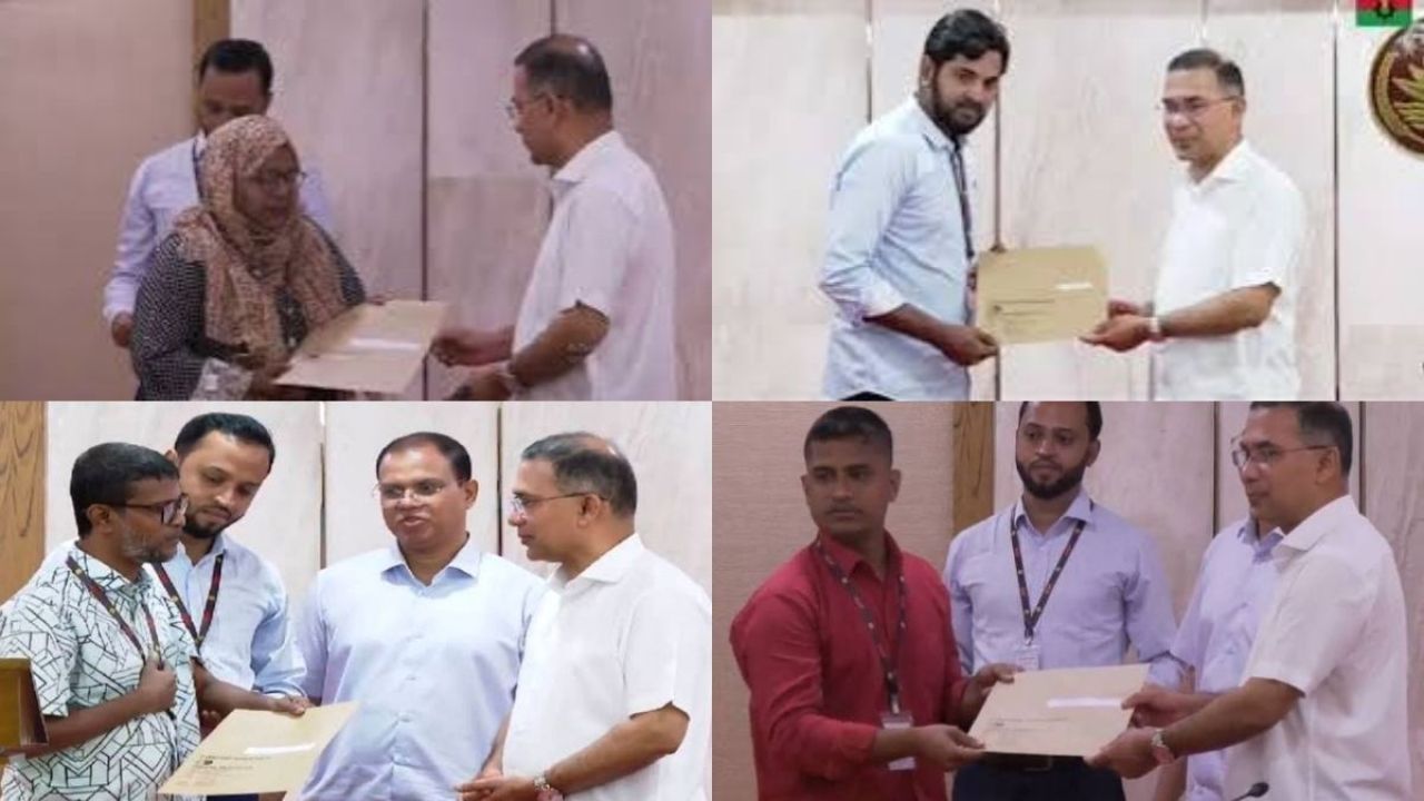গুম-খুন ও শহীদ পরিবারের ৭৪ জনকে নিয়োগপত্র দিলেন প্রধানমন্ত্রী