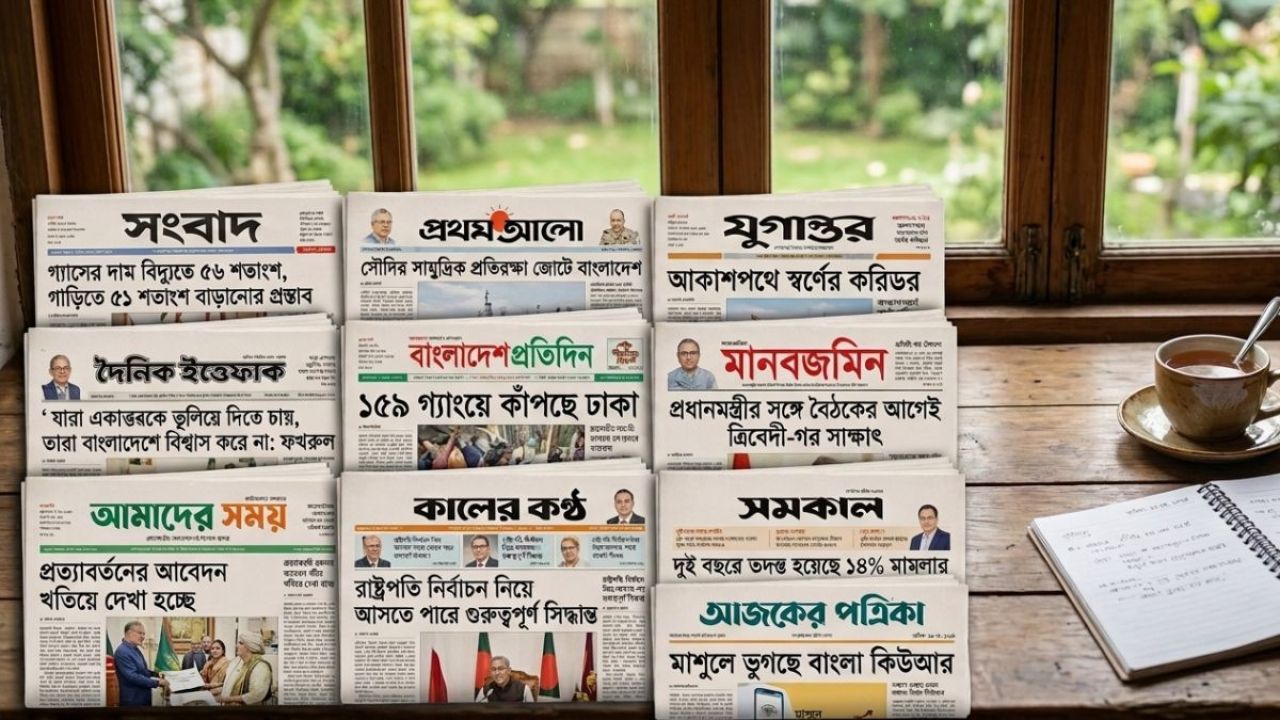 আজকের জাতীয় দৈনিকগুলোর শিরোনাম