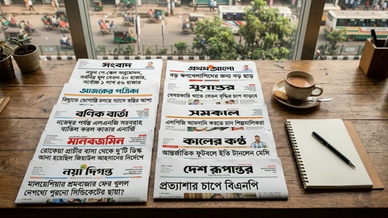 আজকের জাতীয় দৈনিকগুলোর শিরোনাম
