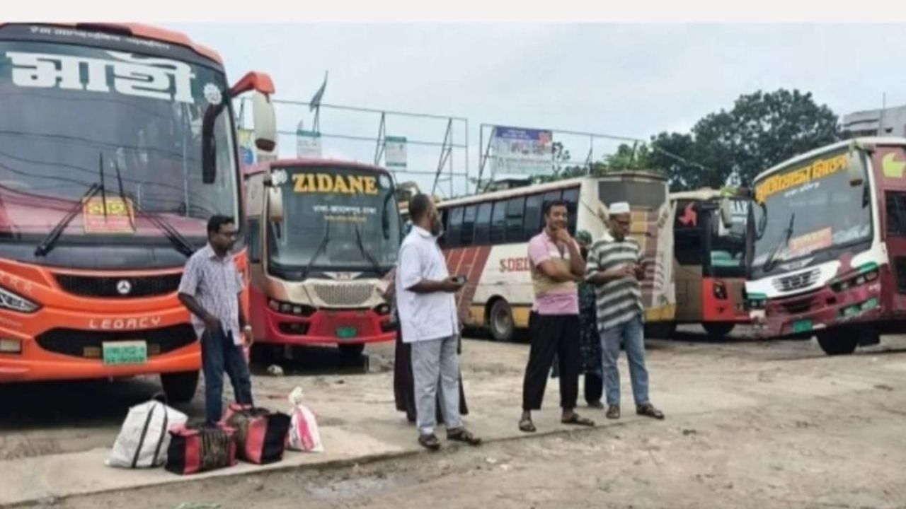 জামালপুর-ঢাকা রুটে বাস বন্ধ, চরমে যাত্রী দুর্ভোগ