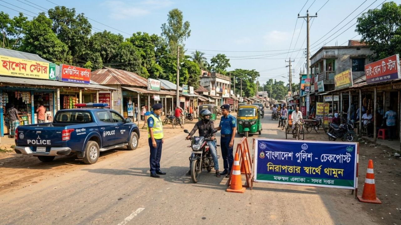 দোহারে পুলিশের চেকপোস্ট : নিশানায় কি শুধুই মোটরসাইকেল?