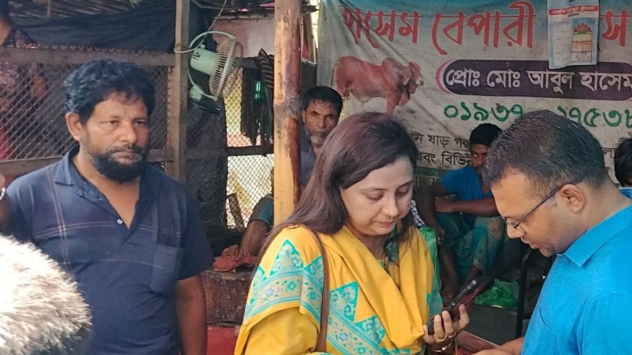 মাংসের দোকানে উপজেলা প্রশাসনের অভিযান, দুই ব্যবসায়ীকে জরিমানা
