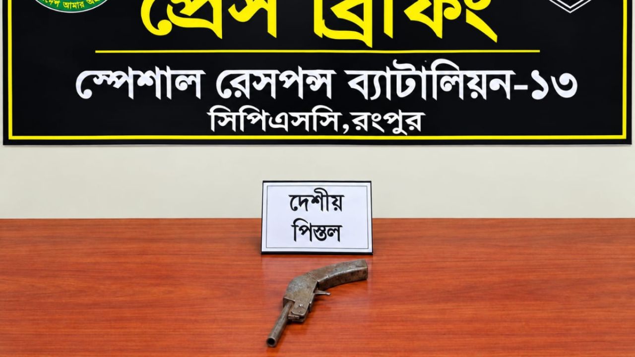 গঙ্গাচড়ায় বাঁশঝাড় থেকে মিলল পরিত্যক্ত পিস্তল