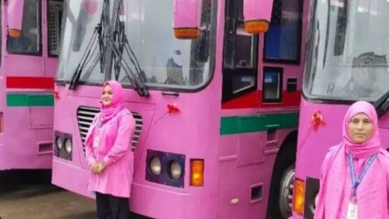 নারীদের অফিস যাতায়াতে আরও ১০০ পিংক বাস