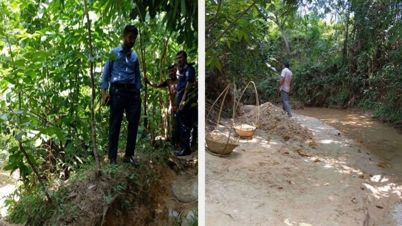 অবৈধ বালু উত্তোলনের দায়ে দুই শ্রমিককে কারাদণ্ড