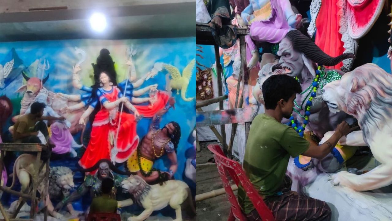টাঙ্গাইলে ১৩৫৭ মণ্ডপে দুর্গাপূজার প্রস্তুতি