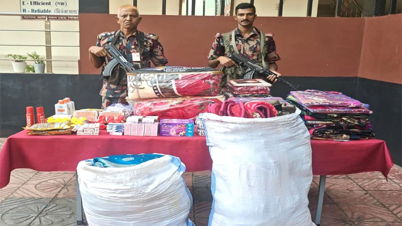 যশোর সীমান্তে ২৬ লাখ টাকার চোরাচালানি পণ্য ও মাদক জব্দ