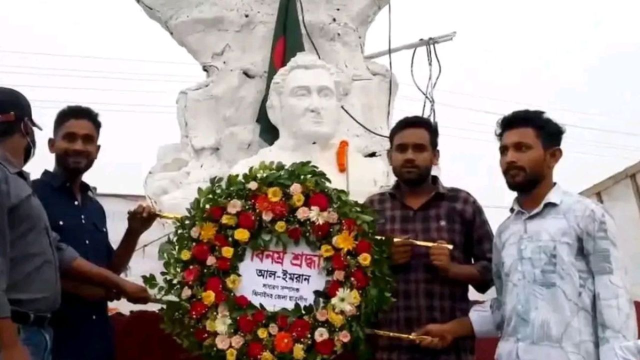 বীরশ্রেষ্ঠ হামিদুরের ভাস্কর্যে এবার নিষিদ্ধ ছাত্রলীগের শ্রদ্ধাঞ্জলি