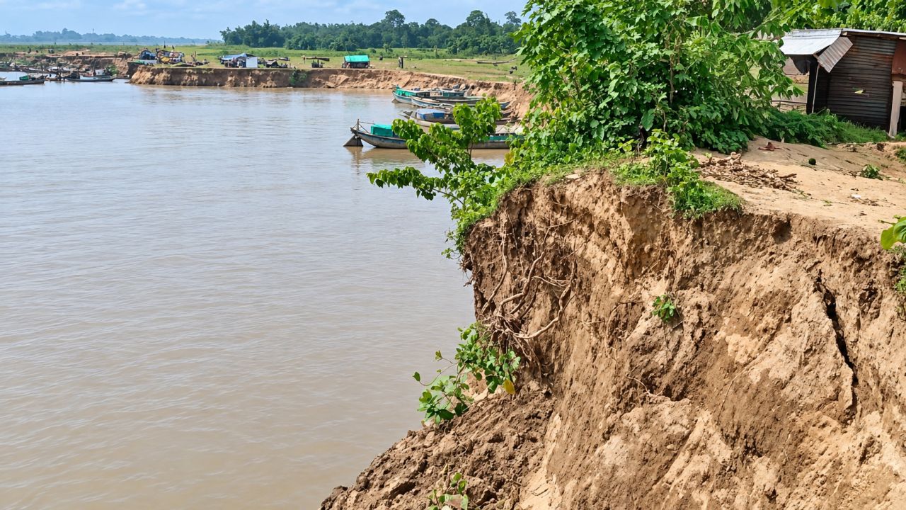 কুশিয়ারার ভাঙনে নবীগঞ্জে অর্ধশতাধিক বসতভিটা বিলীন
