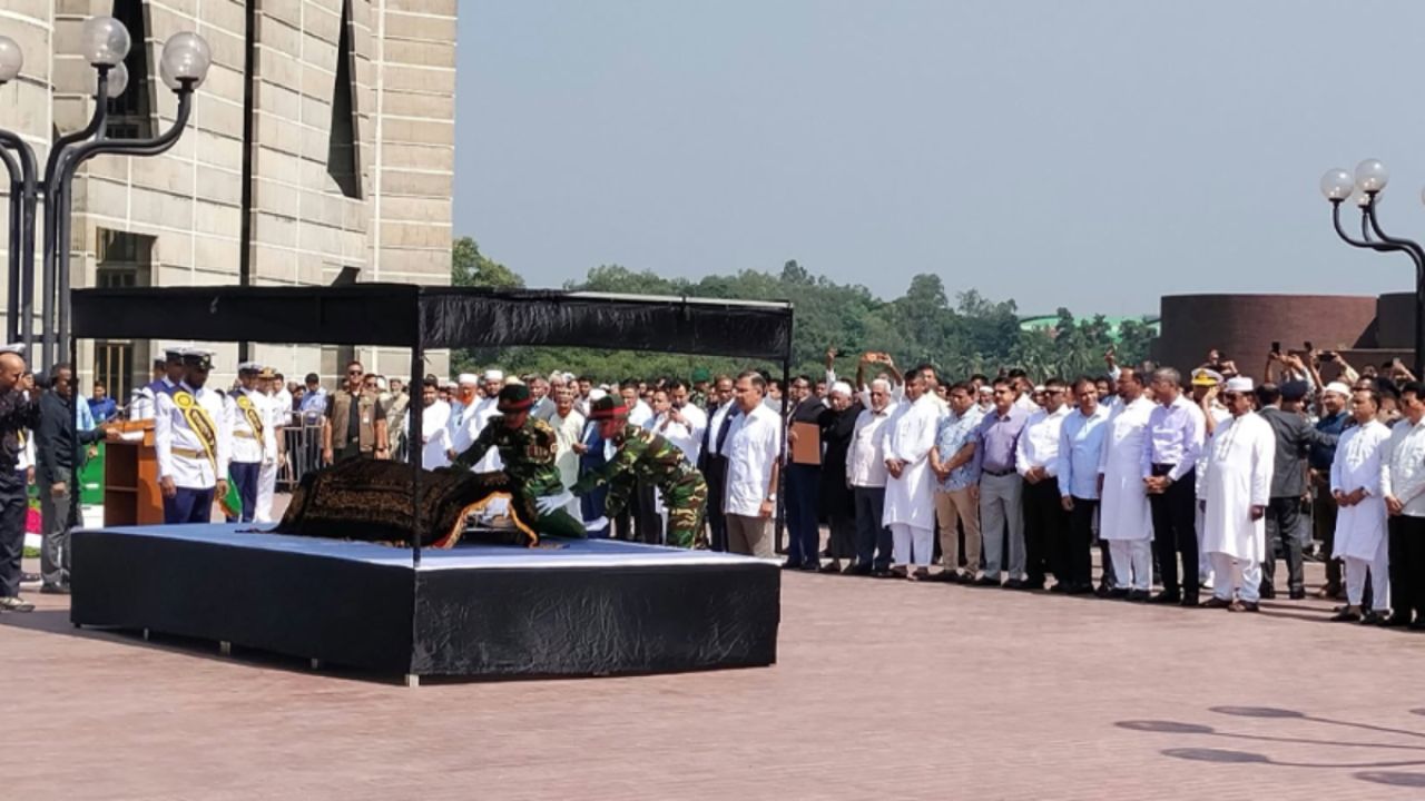 সাবেক সংসদ সদস্য সালাহউদ্দিন আহমেদের প্রথম জানাজা সংসদ ভবনে অনুষ্ঠিত