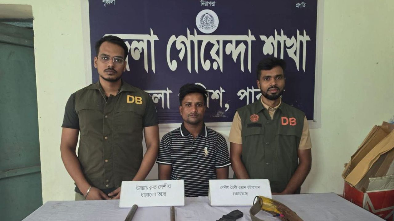 পাবনায় দুটি ওয়ান শুটার গান ও অস্ত্রসহ যুবক গ্রেপ্তার