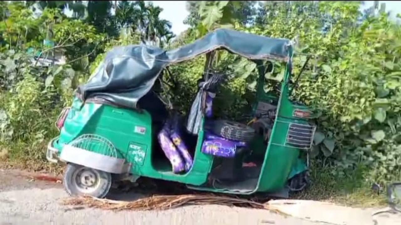 নানার বাড়ি থেকে ফেরার পথে সিএনজি উল্টে শিশুর মৃত্যু
