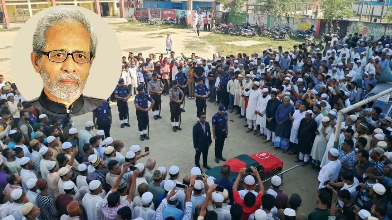 রাষ্ট্রীয় মর্যাদায় বীর মুক্তিযোদ্ধা সাংবাদিক শফিকুর রহমানকে দাফন