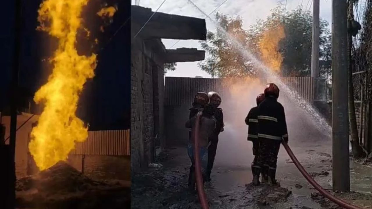 ৩৪ ঘণ্টাতেও নেভেনি আগুন, মাঠে নামল বাপেক্স