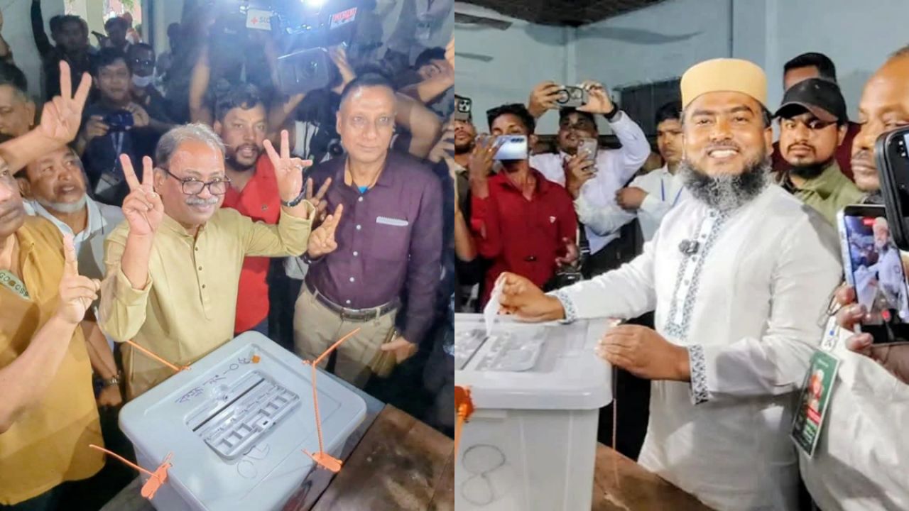 ঠাকুরগাঁওয়ে ভোট দিলেন বিএনপি-জামায়াতের দুই প্রার্থী