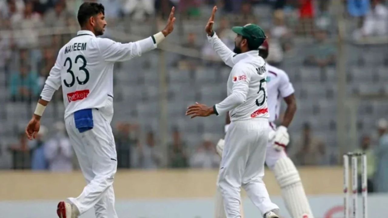 নাঈমের বোলিং ঘূর্ণিতে লিড পেল বাংলাদেশ