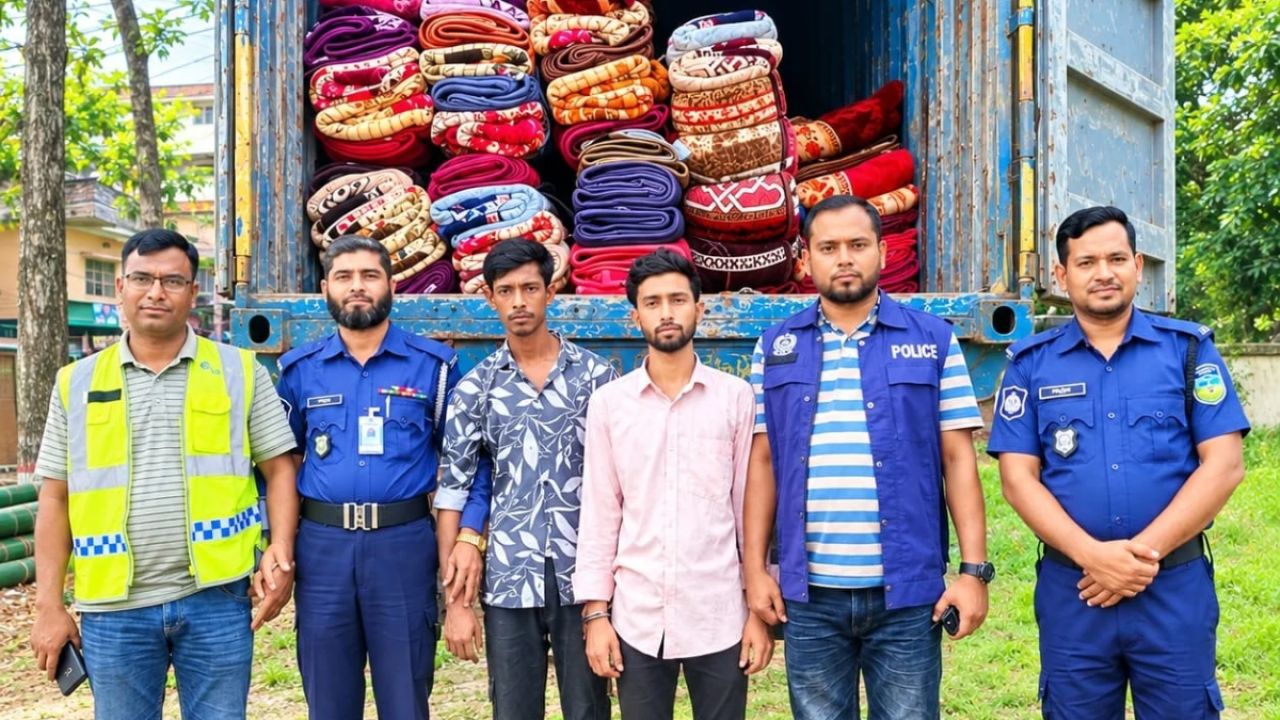 ত্রিশালে ৪০ লাখ টাকার ভারতীয় কম্বল জব্দ