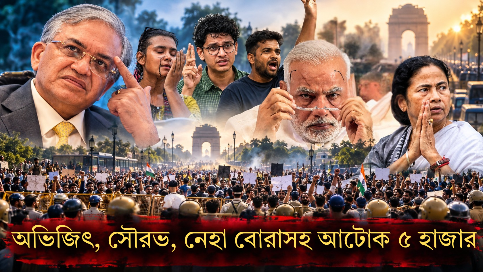  অভিজিৎ, সৌরভ, নেহা বোরাসহ আটোক ৫ হাজার