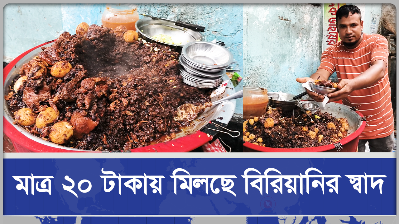 মাত্র ২০ টাকায় মিলছে বিরিয়ানির স্বাদ